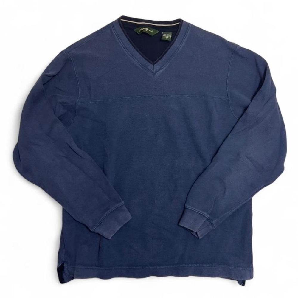 Eddie Bauer Mens Blue Cotton Crewneck Sweatshirt Pullover Medium‎ Outdoor Hiking